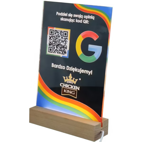 Stand/Stojak do zbierania opinii Google - LED - obrazek 4