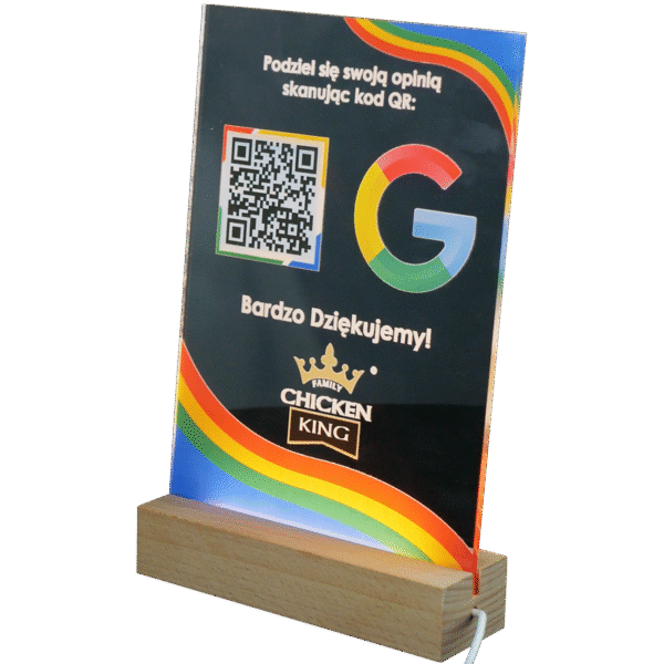 Stand/Stojak do zbierania opinii Google - LED - obrazek 4