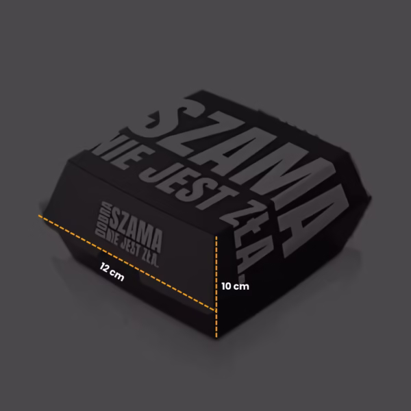 OPAKOWANIE BURGER 120MM "DOBRA SZAMA" kpl (25szt) - obrazek 2