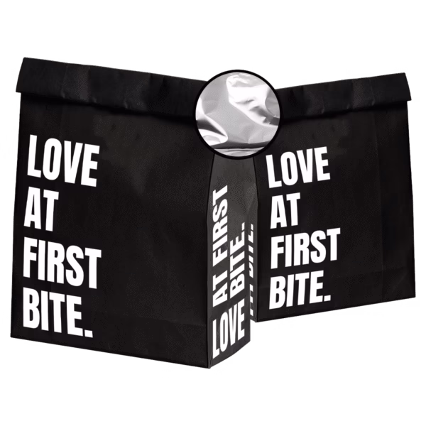 TORBA PAPIEROWA TERMOIZOLACYJNA "LOVE AT FIRST BITE" | 250 sztuk