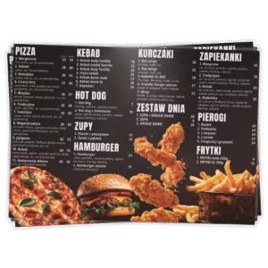 Menu A3 laminowane