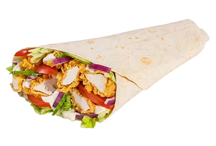 Tortilla z panierowanym kurczakiem