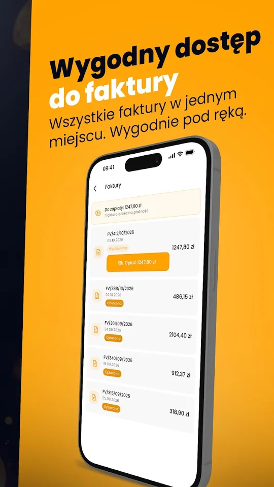Wygodny dostęp do faktur w aplikacji Chicken King