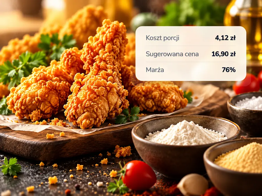 Chrupiący kurczak i wyliczenie kosztu porcji
