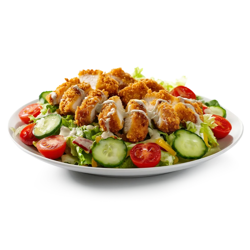 Sałatki z chrupiącym kurczakiem — menu rodzinne