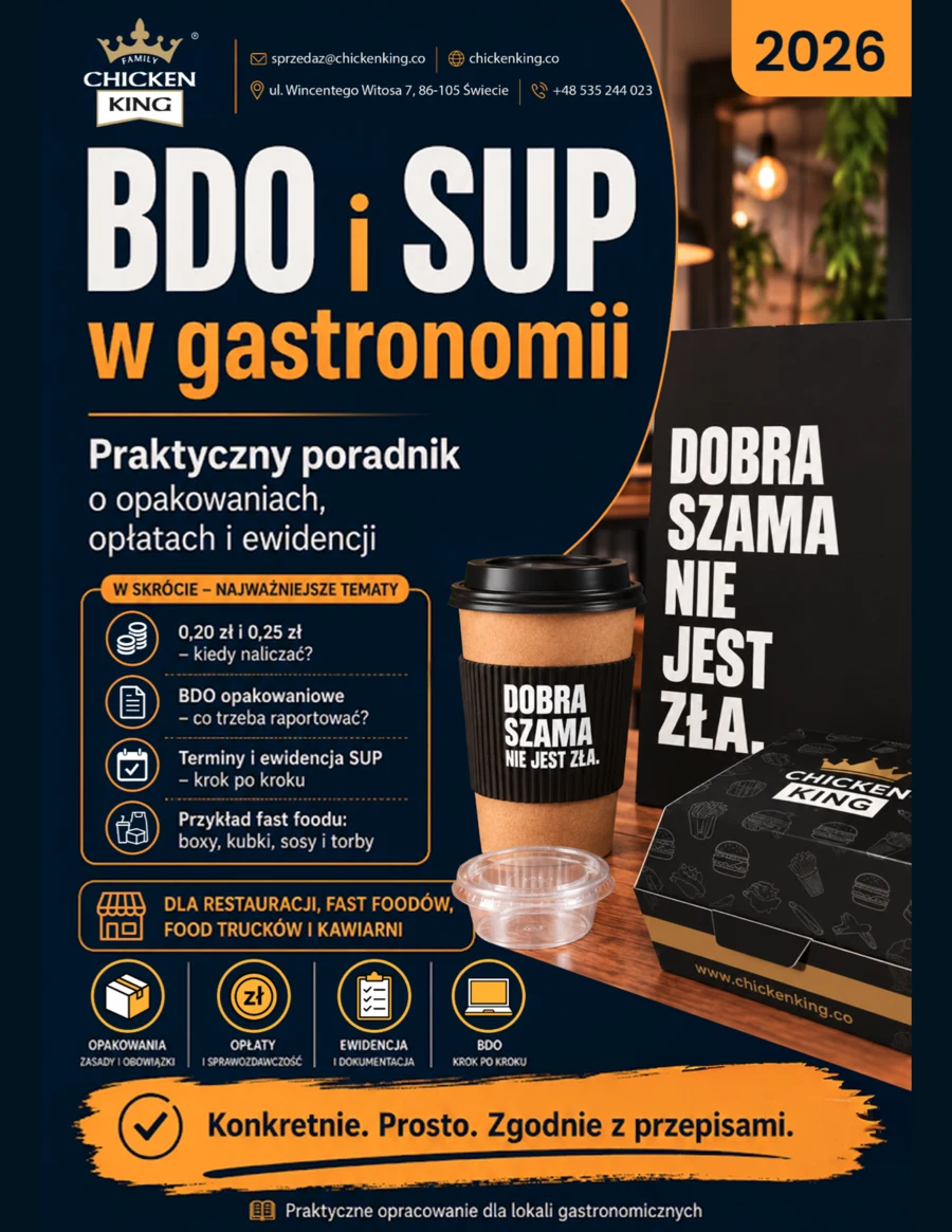 Okładka poradnika „BDO i SUP w gastronomii 2026”